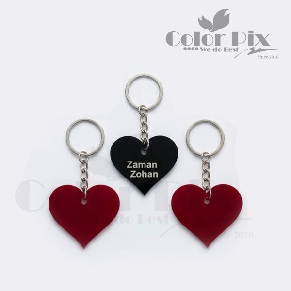 Acrylic Key Tag Heart Shape