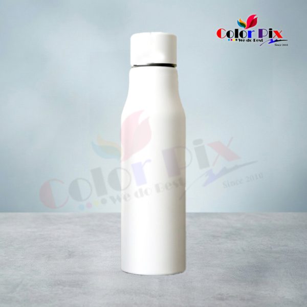 Premium White Coated Stainless Steel Bottle – 500ml | Custom Name & Logo Marking